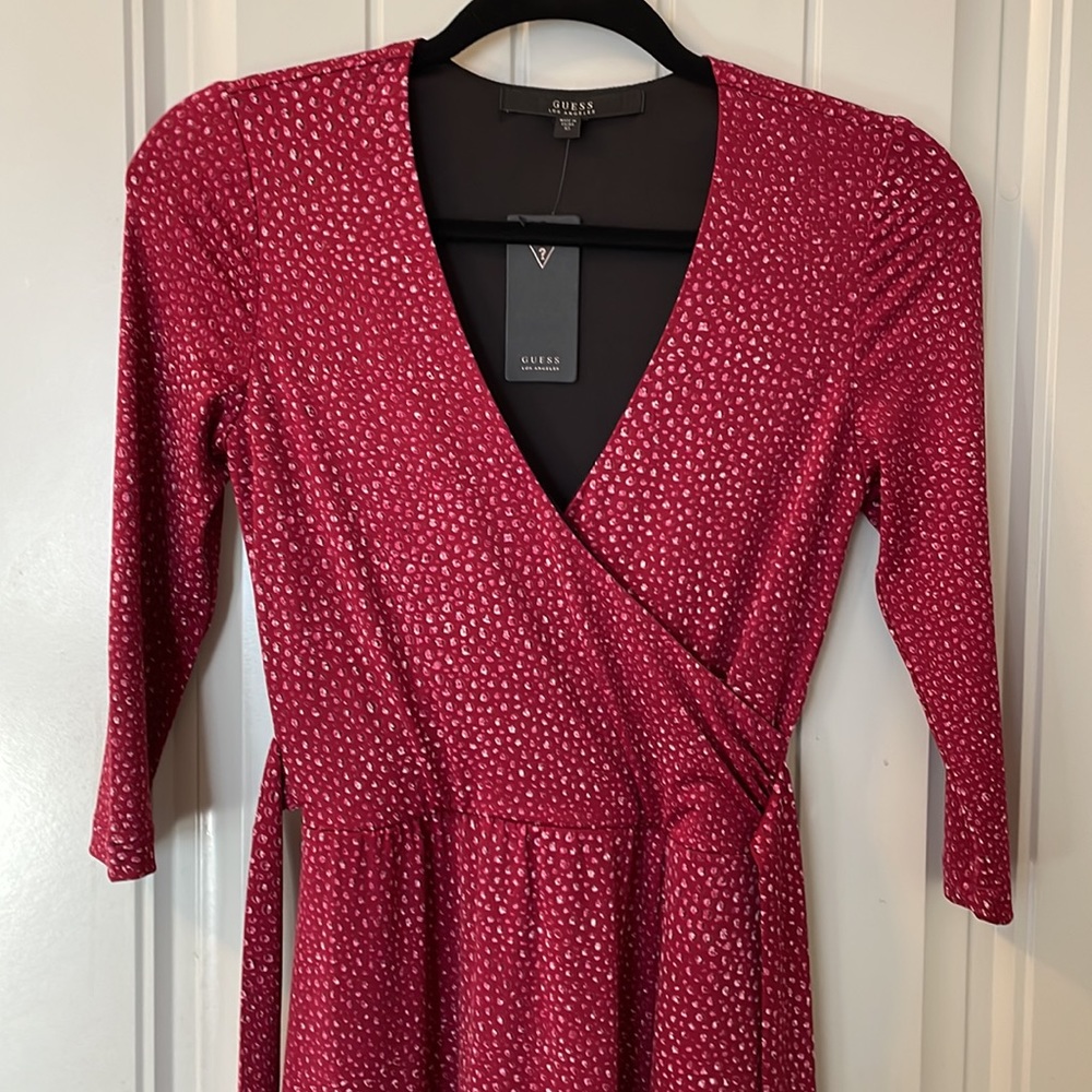 Guess crossover front fit and flare dress